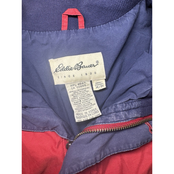 Vintage Eddie Bauer Red Bomber Jacket Men’s M 90s - Picture 3 of 12